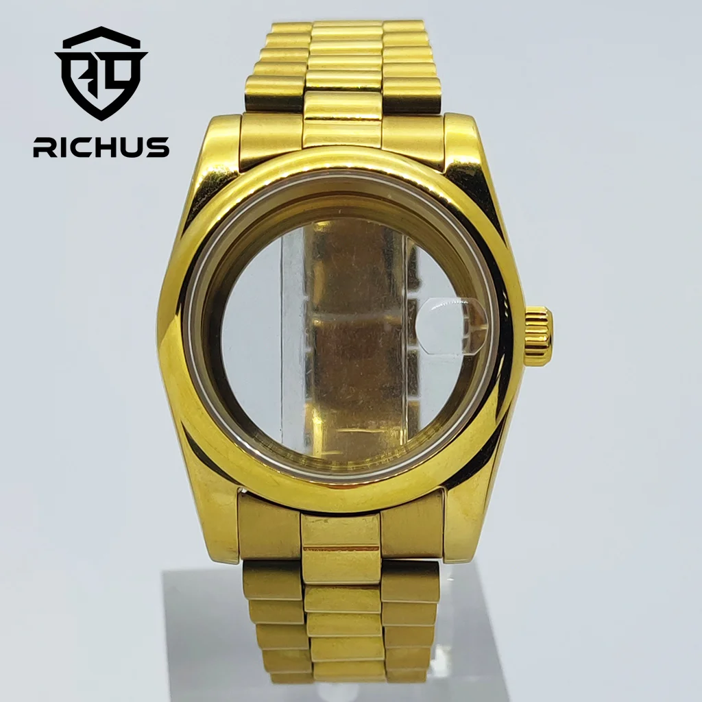 

Корпус часов RICHUS 36/39 мм, нержавеющая сталь 316L, подходит для NH34 NH35 NH36 Miyota8215-DG ETA2824 PT5000, аксессуары для часов с механизмом