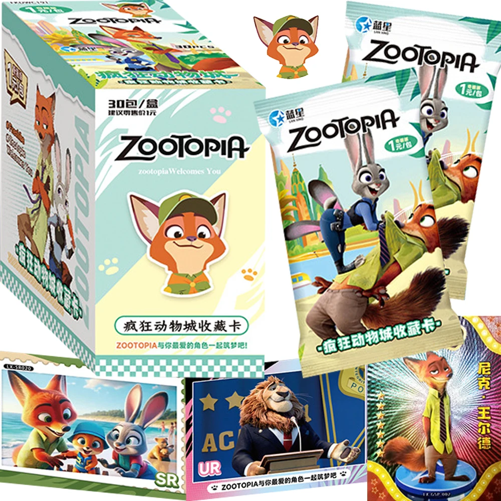 

Disney Zootopia Card Action Adventure Animation Popular Character Commemorative Collection Trading Card Children Hobby Gift Toy