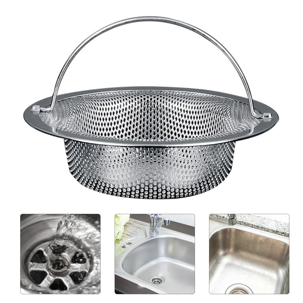 

Premium Stainless Steel Kitchen Sink Strainer Drain Filter for Food Residue Prevention Easy Install Dishwasher Safe Multi-Use