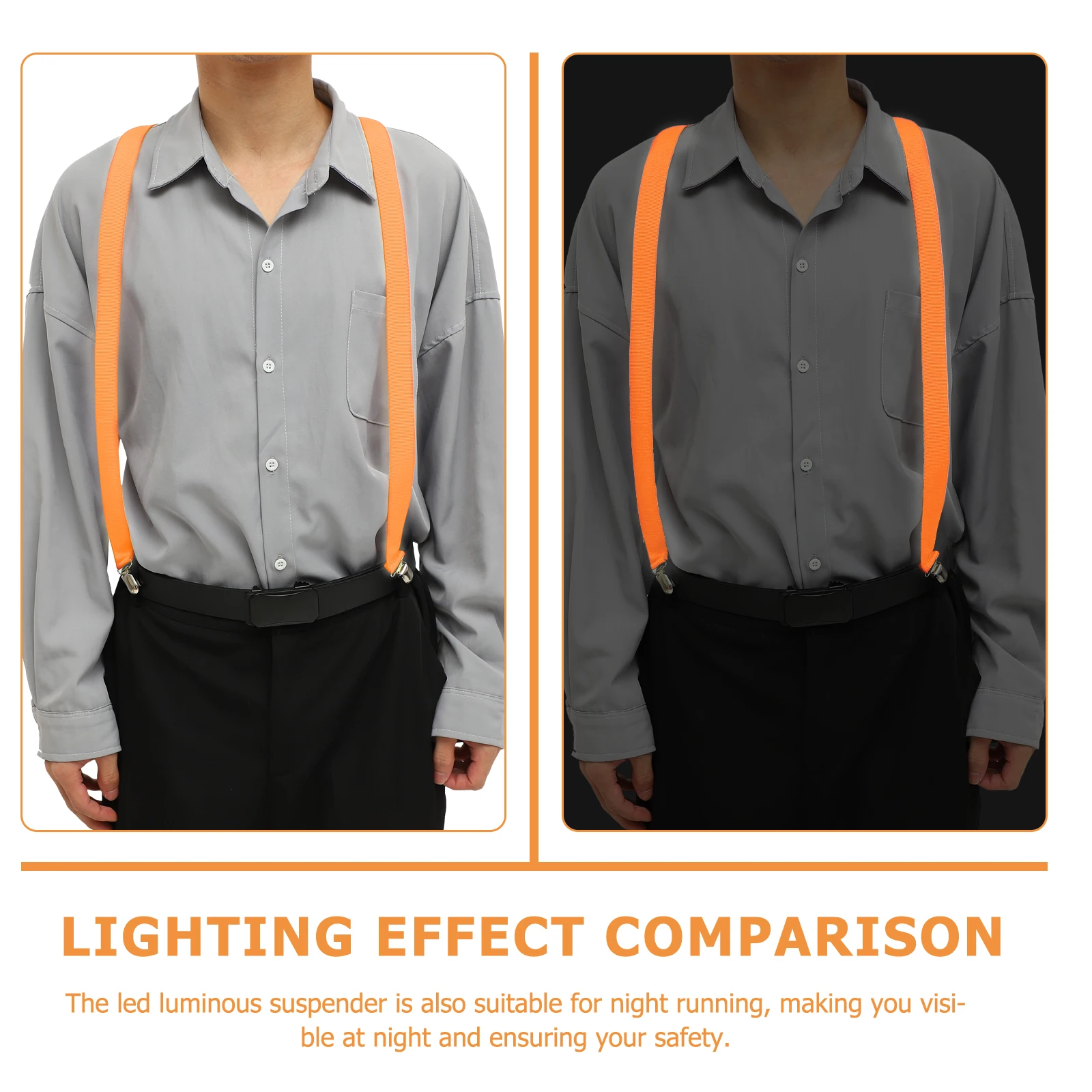 

Luminous Suspenders Stylish Glowing Adjustable Pants Button Men Jeans Party LED Flashing Visible Accessories
