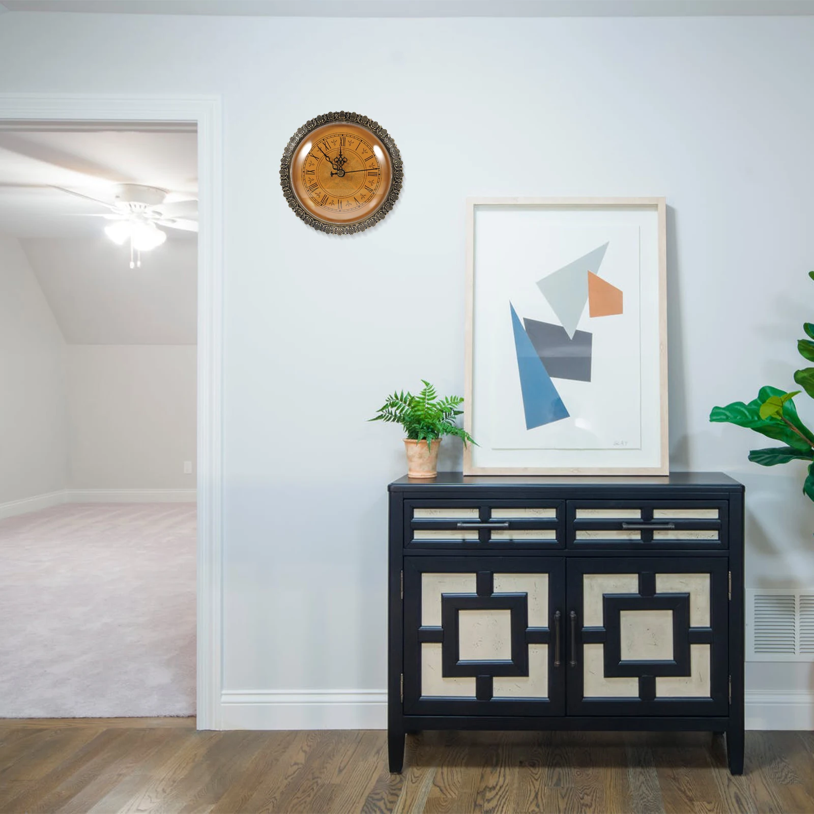 

Retro Round Quartz Clock Insert Roman Number DIY Inlaid Clock Head Precision Timekeeping for Crafts Home Office Store