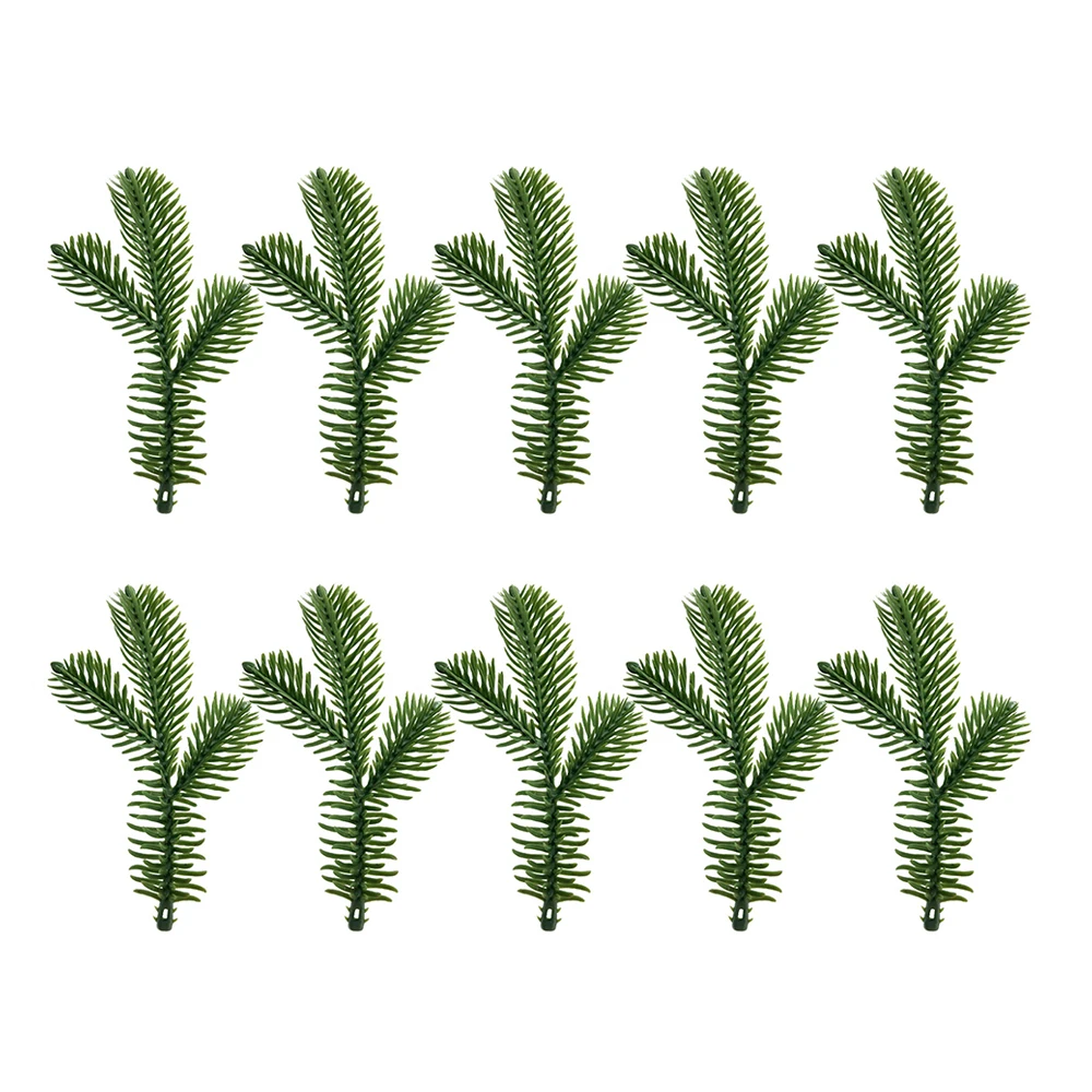 10pcs 11cm/13cm Artificial Christmas Tree Pine Branches Xmas Pine for DIY Garland Wreath Wedding New Year Home Table Setting