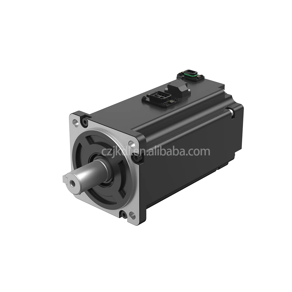 Three-Phase 17-Bit Magnetic Encoder Servo Motor 3000RPM 60Hz Waterproof 220V Driver Controller Set 1.2kW IE4 Efficiency CNC
