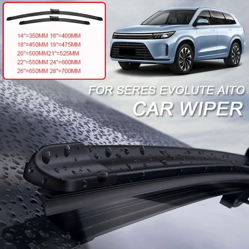 

2PCS Car Blade Windshield Wiper For SERES AITO M5 M7 M9 LUXEED R7 S7 SERES 3 EVOLUTE i-JOY SERES 5 SF5 EVOLUTE i-JET STELATO S9