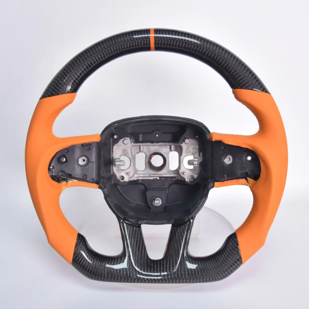 

Carbon Fiber Steering Wheel for Dodge Challenger Charger Durango SRT Hellcat Charger Super Bee Scat Pack Car Accessories