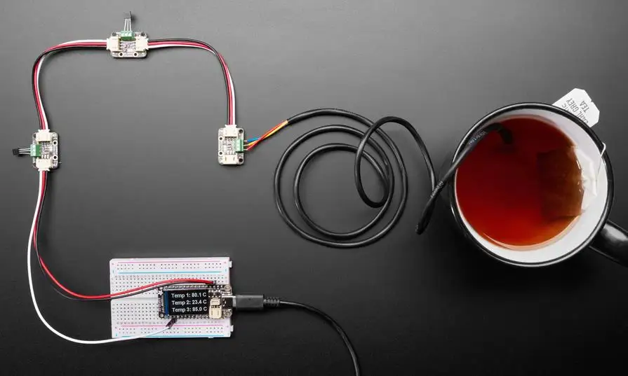 5971 اندلاع موسع DS18B20 قابل للتسلسل - STEMMA JST PH 2 مم
