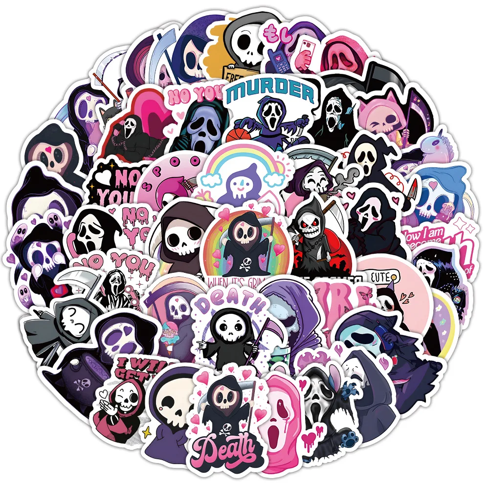 10/30/50PCS New Cute Little Ghost Sticker Cartoon Graffiti iPad Luggage Helmet Car Guitar DIY Scrapbook Toy Decoration Wholesale