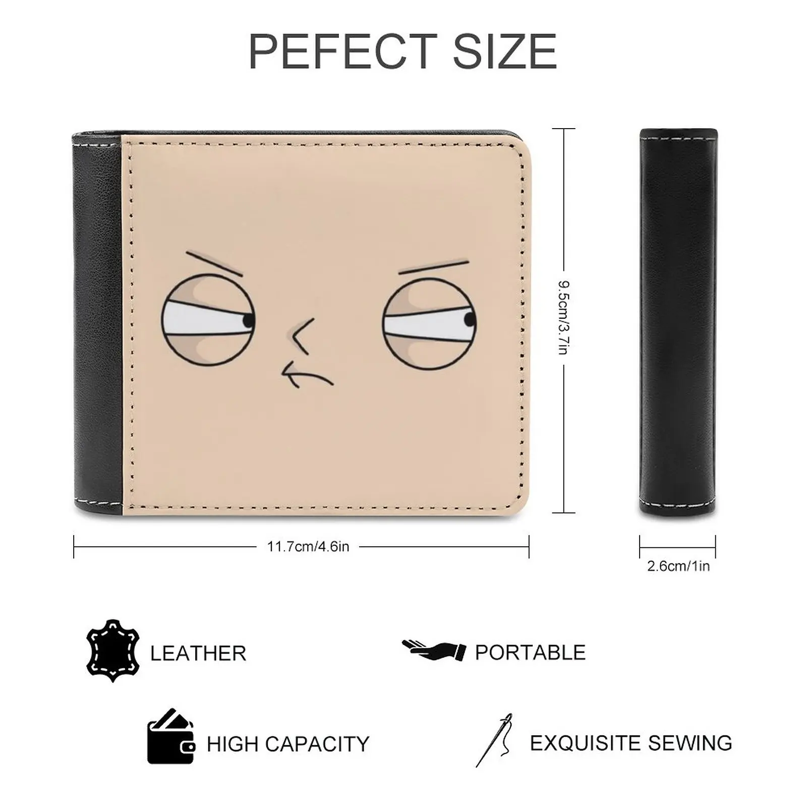 Stewie Griffin Men'S Wallet Leisure Travel Lightweight Portable Wallets Short Style Male Purse Stewie Personalized Wallet