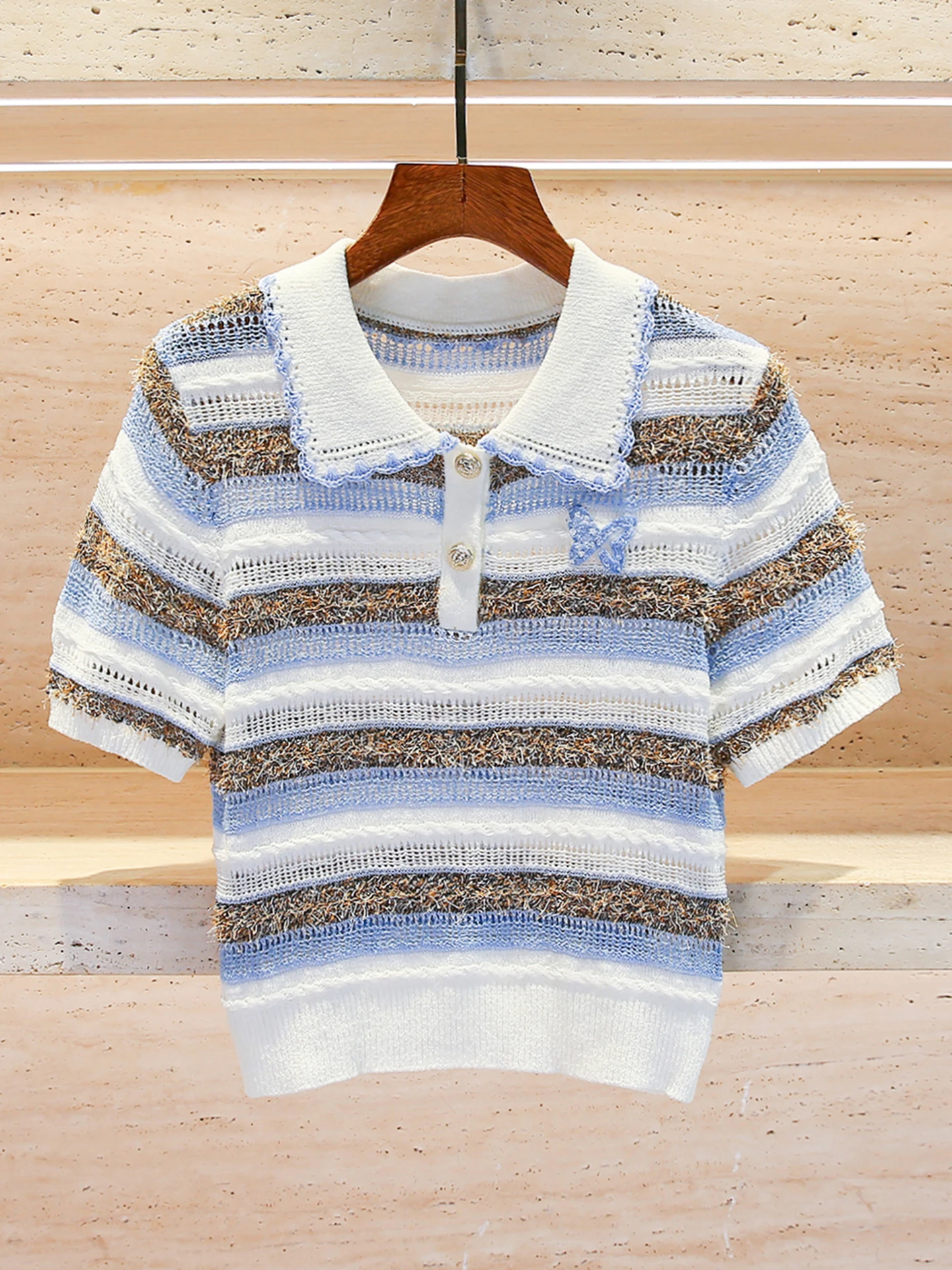 

High-End Women's Knitted Ne Sweater Striped College Sle Top for Autumn Season Simple Commute Sle Regular Fit ort...