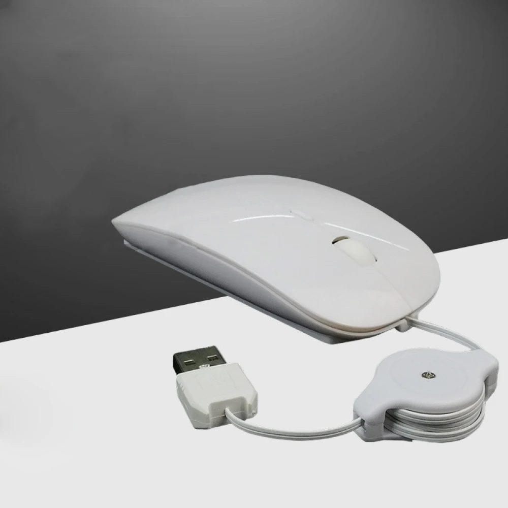 Universal For All Brands Of Laptops Notebook Computer Telescopic Wired Mouse Mute USB Optical Mouse Office Games Accessories