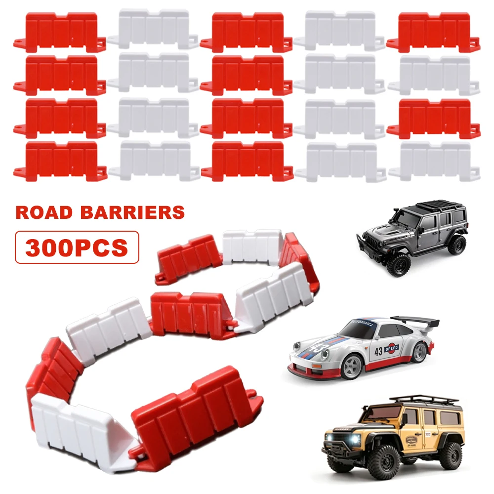 RC Car Road Barriers Drifting Race Track Barrier Traffic Barrier Props RC Roadblocks for  for 1/14 1/16 1/18 1/24 1/28 Mini Car