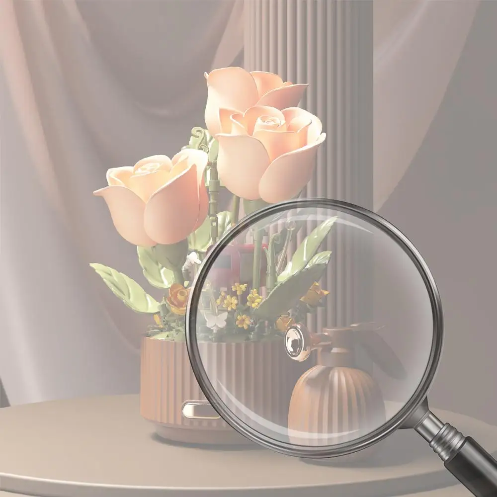 

Mechanical Flower Kit Remote Control Automatic Bloom Dynamic Building Block Flower with Lights & Sound for Kids Adults Toy Gift