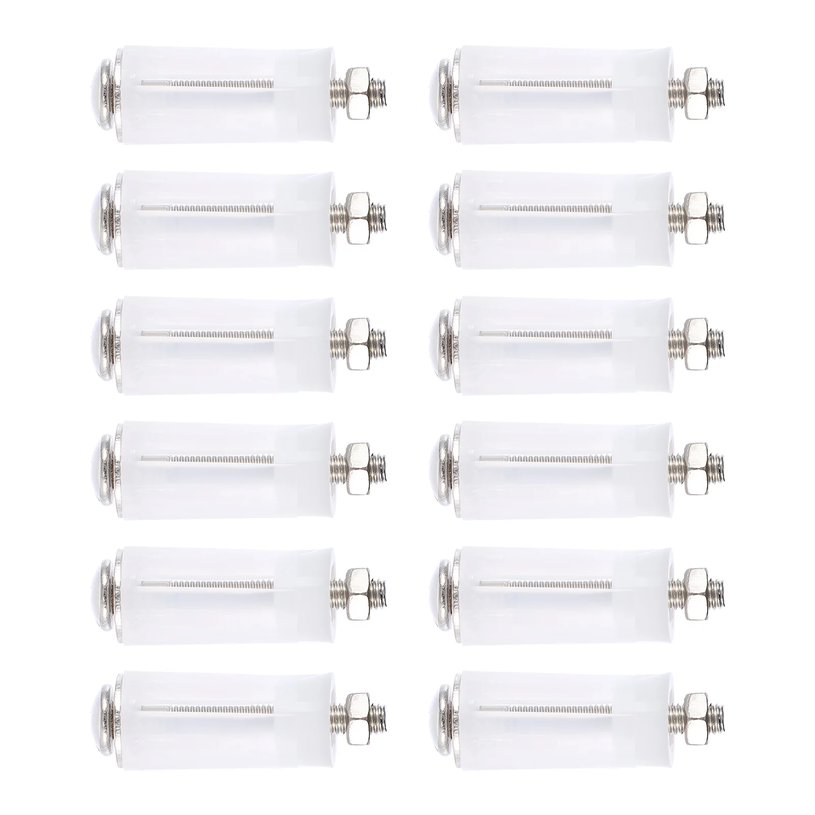 

6 Pairs Toilet Seat Screws Stainless Steel PP Smooth Surface Wear Resistant Durable Lavender Replacement Bathroom Facilities