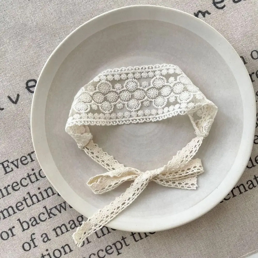 

Baby Headwear White Lace Headband Newborn Soft Baby Headband Flower Gift Hairband Outdoor Party