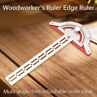 0-180 Degree Angle Gauge Woodworkers Edge Ruler Stainless Steel Protractor Angle Finder Ruler Precision Carpenter Measuring Tool