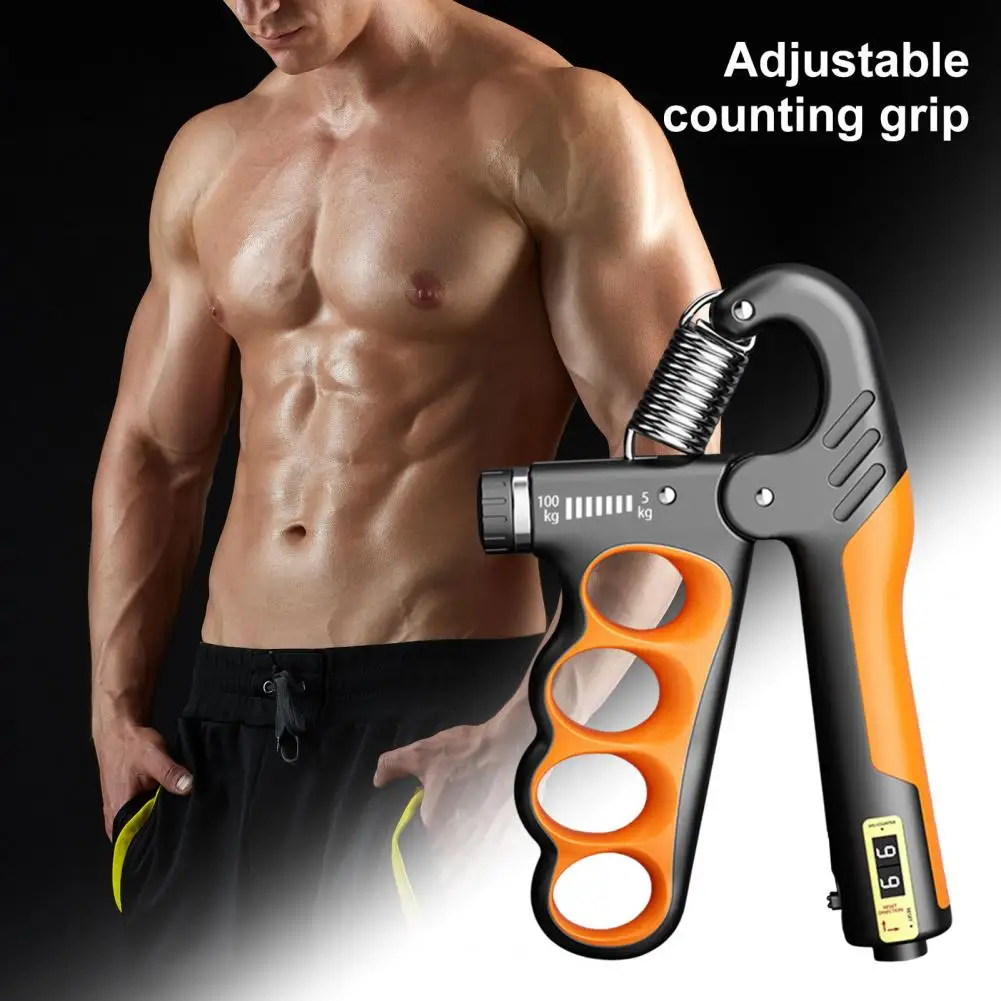 Grip Strength Trainer 5-100KG Mechanical Countable Forearm Exerciser Hand Grip Power Strengthener Developer Feet Massage Tool 90