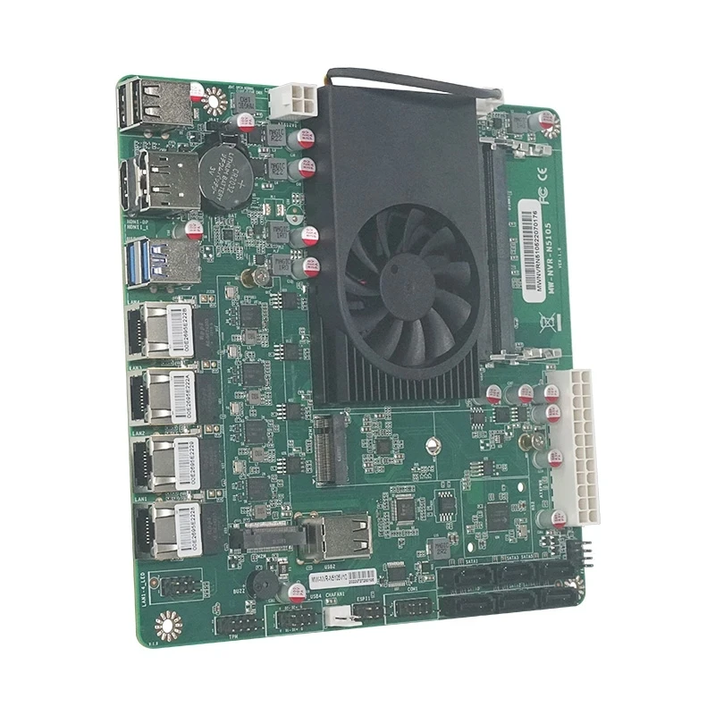 4*LAN Industrial Motherboard N5105 NAS Mini ITX 17x17CM Soft Routing Intel i225-V B3 2.5Gbps 2*M.2 NVMe 6*SATA3.0 HDMI2.0 DP