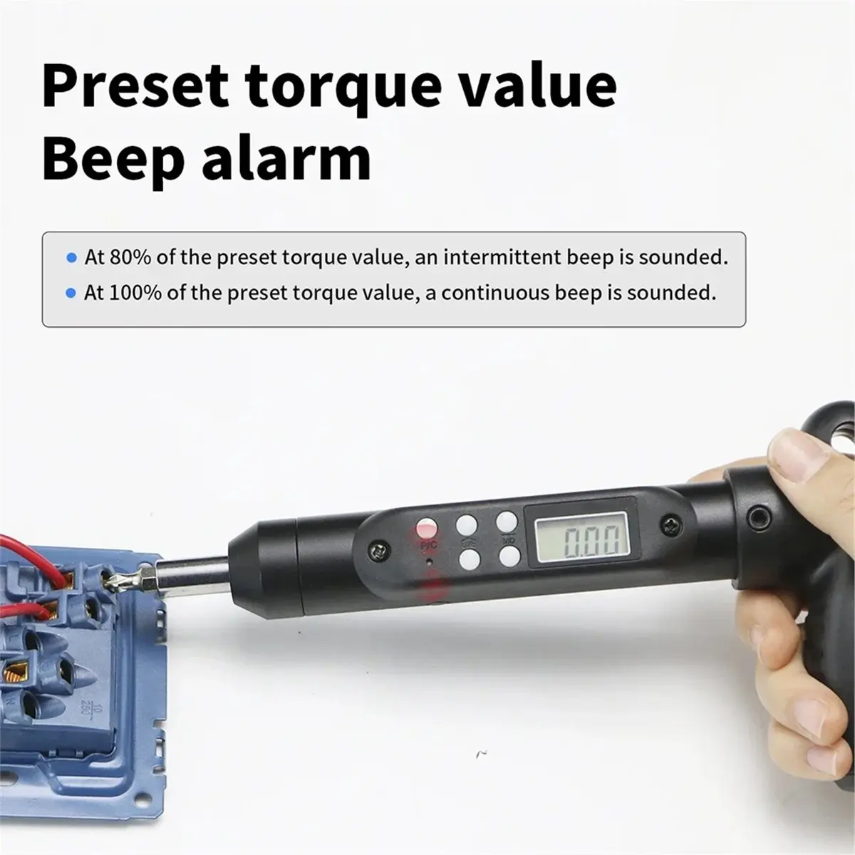 Multi-use Gear Digital Torque Screwdriver with 10 Adjustable Torque Screwdriver Wrench Set for Bicycle Repair and Installation.