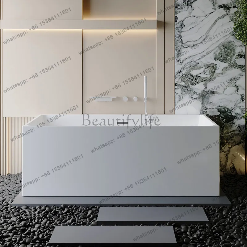 Square bathtub household small apartment Japanese-style seamless acrylic removable bath tub
