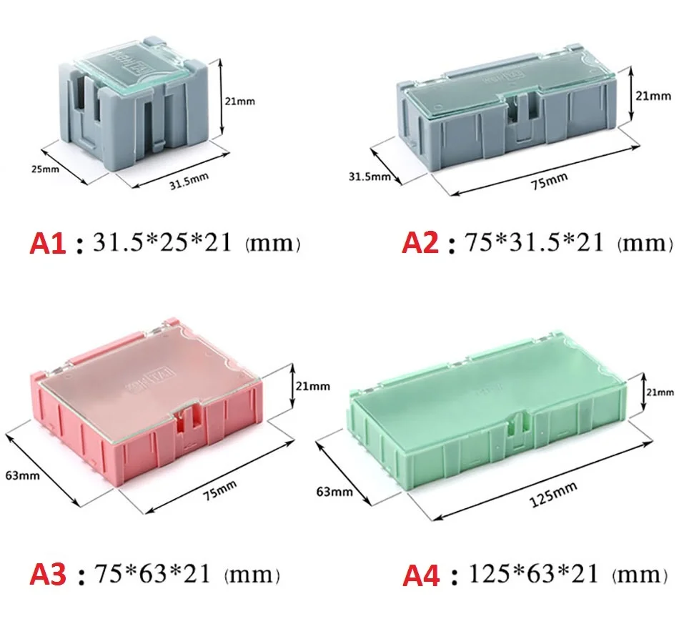 Color CombinationSMT Electronic Component Storage Box, Small Screw Accessory Tool Mobile Phone Chip Classification Sample Box