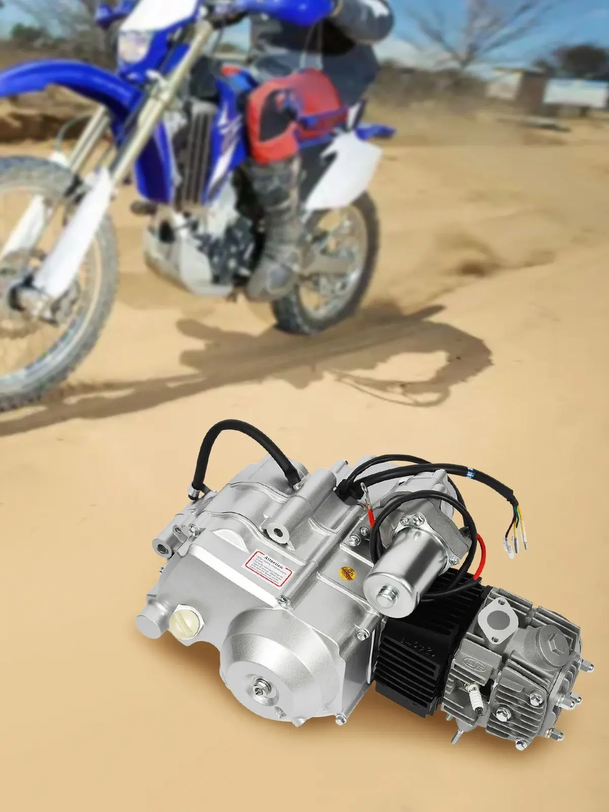 125CC 4-Takt-Elektromotor, halbautomatischer Motor CDI + Rückwärtsgang für ATV Quad Go Kart