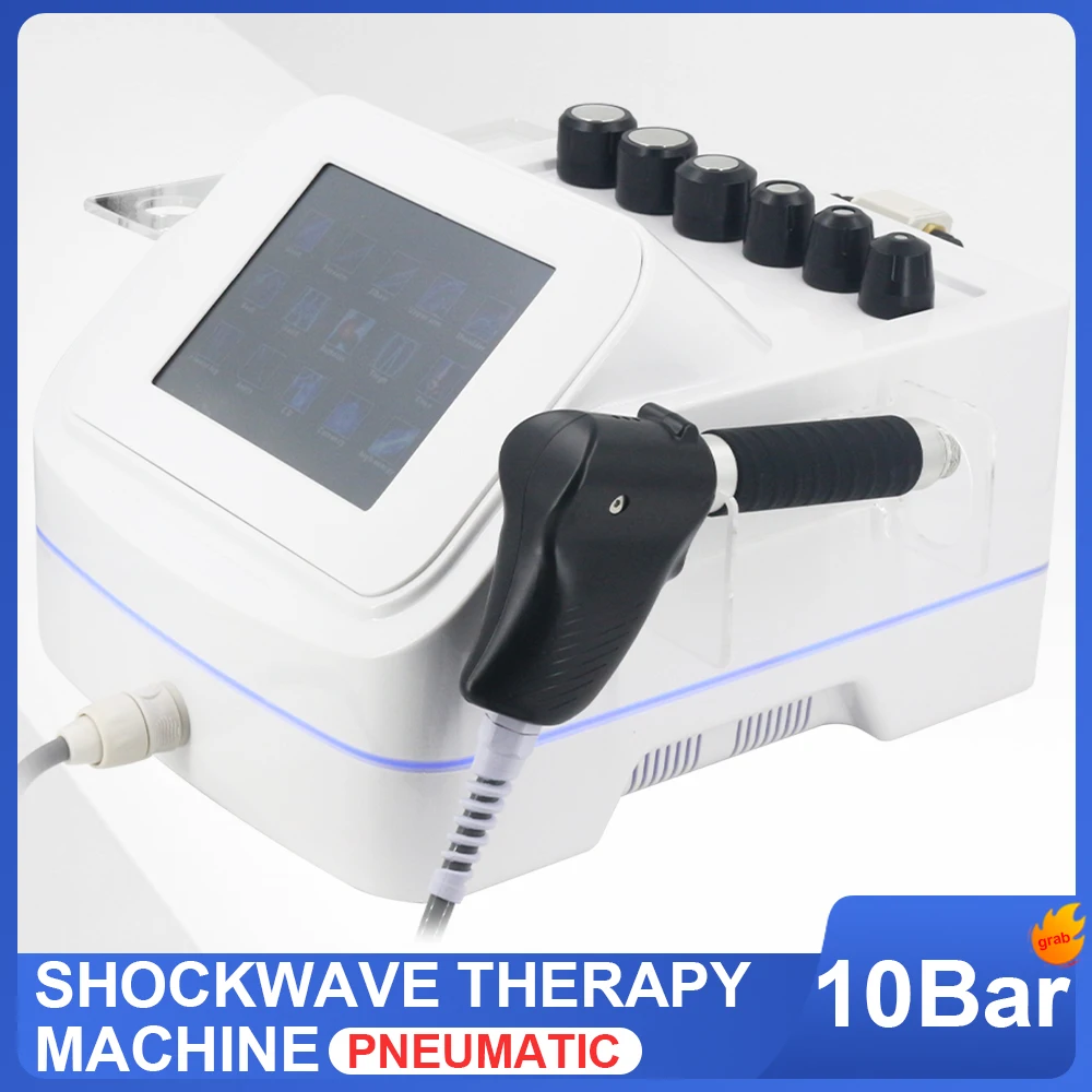 Pneumatic Shockwave Therapy Machine 10Bar For ED Treatment And Relieve Body Pain Professional Shock Wave Leg Relaxation Massager
