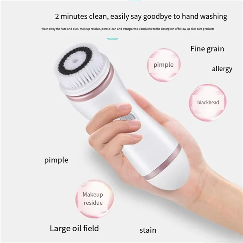 

Rechargeable Facial Cleanser Brush Electric Cleansing Device Deep Pore Cleaning Andgentle Exfoliation
