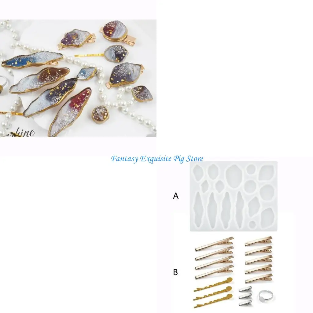 قالب راتنج مشبك الشعر DIY دبوس الشعر الراتنج الحرف صنع المجوهرات الملحقات #1