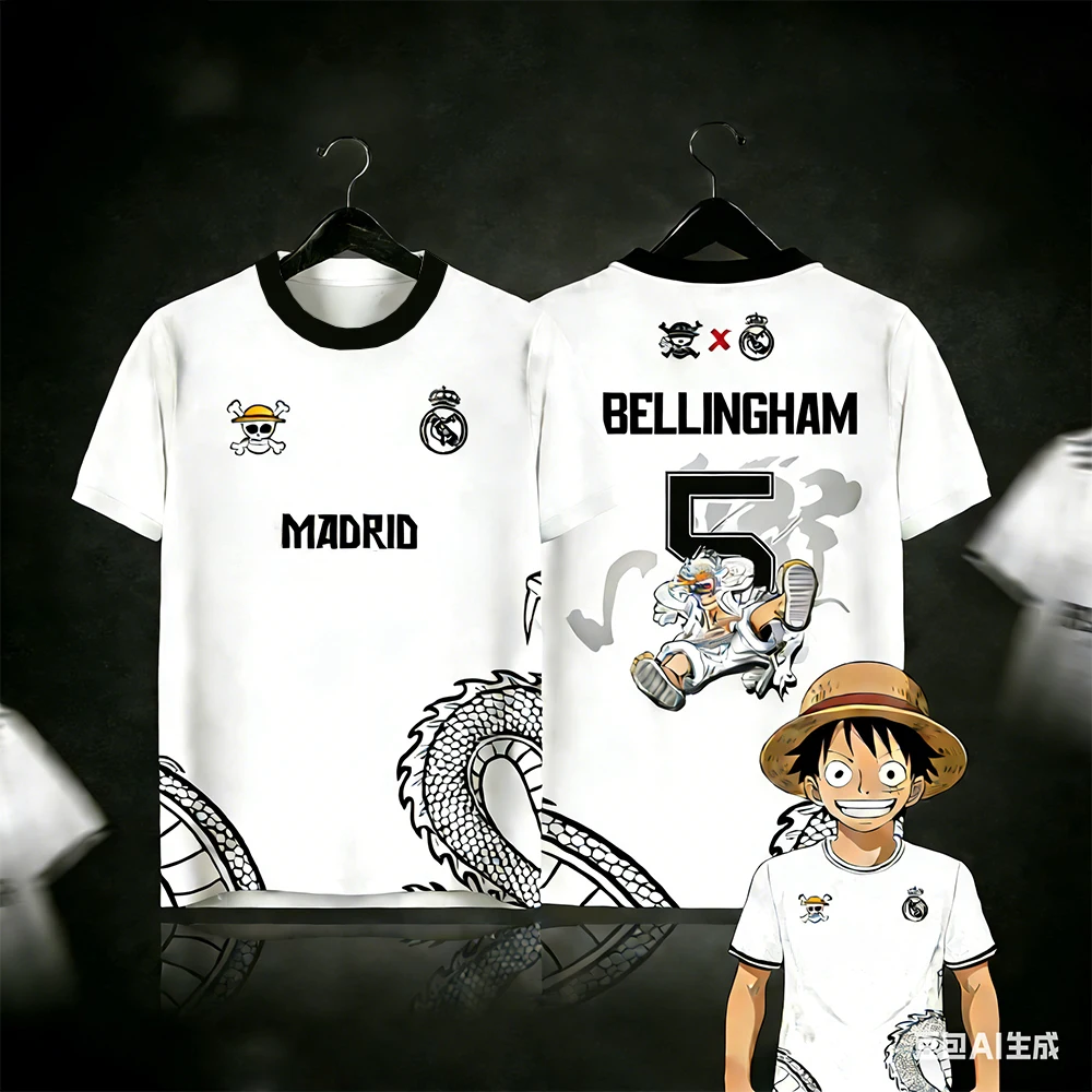 Camiseta de One Piece D. Luffy Edición Especial No.10 2026, Nueva Camiseta de Verano Extra Grande, Transpirable y de Secado Rápido para Niños y Adultos