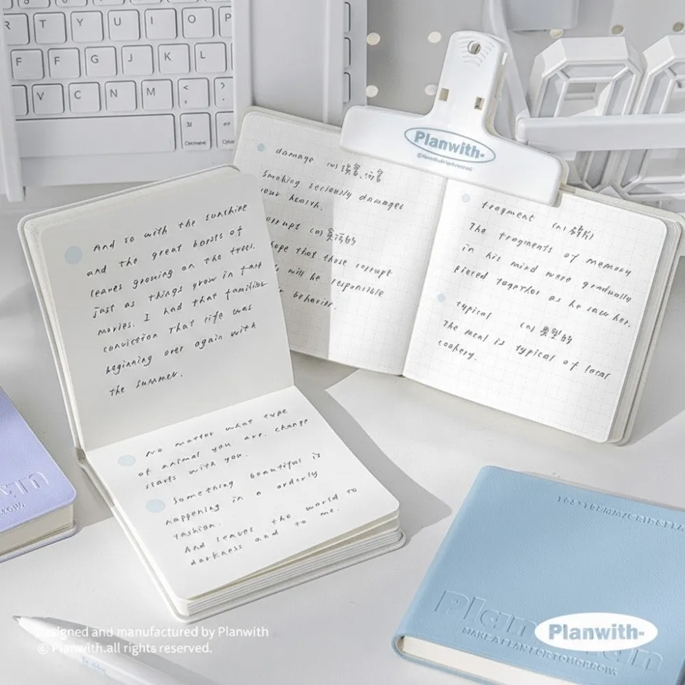 Square Daily Planner Notebook Self-Discipline Plan with Note-Taking Notebook PU Cover Time Management Journal Notebook