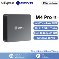 SOYO M4 PRO Mini PC Intel Alder Lake N150 Windows 11 Pro Mini PC 16GB DDR4  512GB PCIe M.2 SSD WiFi 6 BT5.2 Desktop Computer