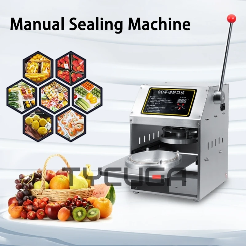 Electric Manual Aluminum Foil Disposable Meal Box Seal Machine Sealer Food Packaging Bowl Machine Aluminum Foil Tnfoil Lid Film