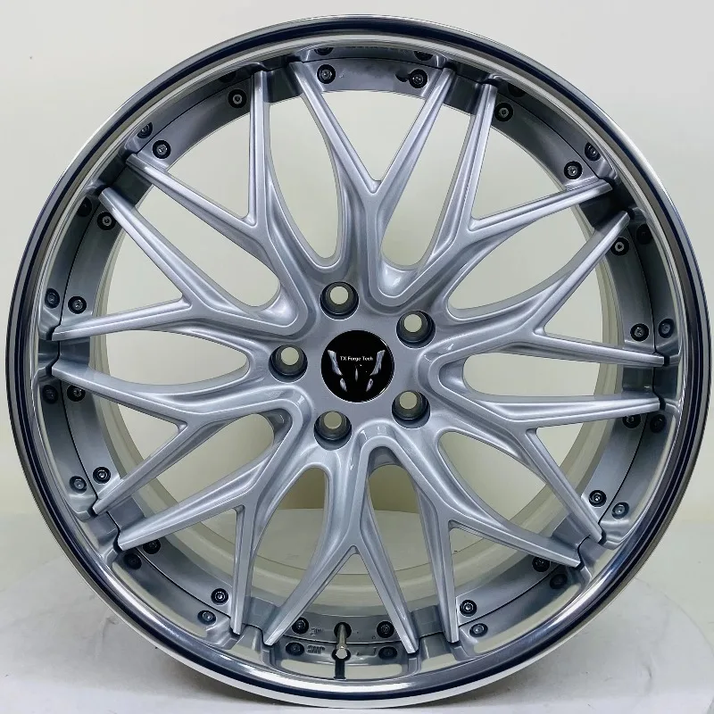 Source Factory New High Quality 6061 T6 Forged Alloy Wheel 17-24 Inch 5x114.3/112 30mm 2-Piece Passenger Car Wheels Mesh Design