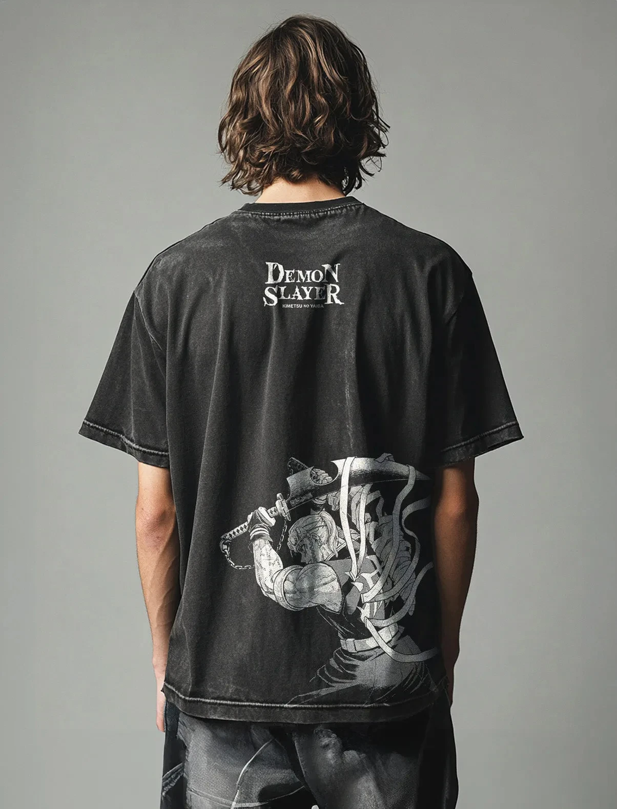 

Lord Tengen Double Sided Vintage T-Shirt Y2k Men Short Sleeve Shirts Clothing Top Men Anime Cotton Retro Washed T-shirt