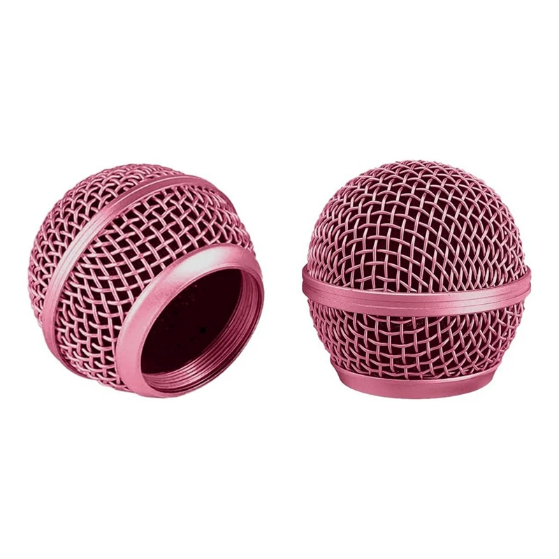 Microphone Capsule Replacement, Steel Mesh Microphone Grille Cap, For Shure SM58 Windscreen (2 Pcs)