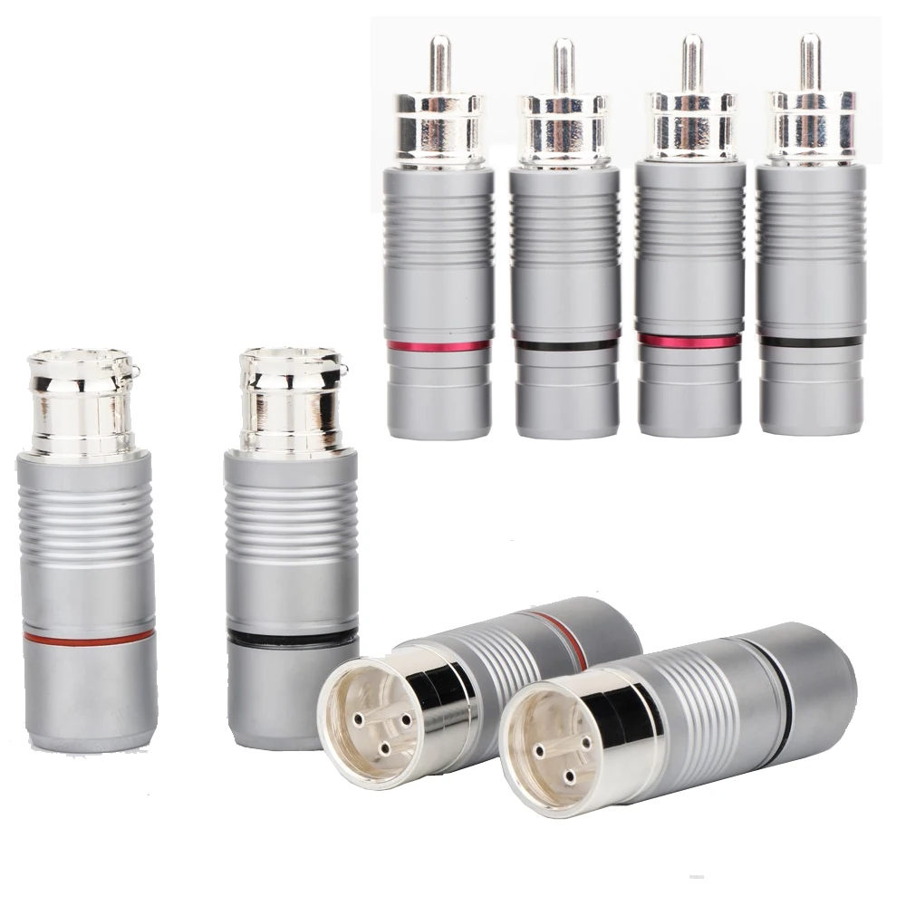 Voodoo Hi-End Silver plated Male Female XLR Connector Audio XLR Balance Plug Connector for hifi RCA Plug