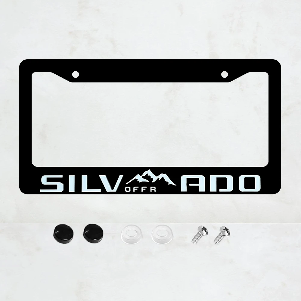 

Держатель номерного знака для автомобильного номерного знака Silverado Premium, алюминиевые защищенные от атмосферных воздействий крышки номерного знака премиум-класса