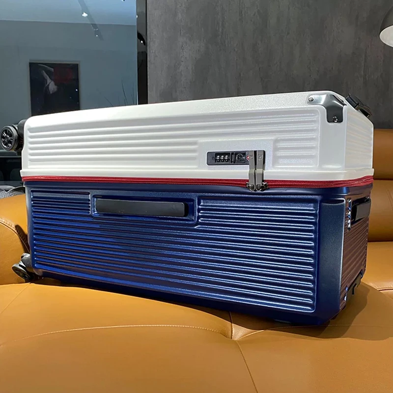 حقيبة سفر فاخرة ذات سعة كبيرة 22/26/28/30/32/36 بوصة حقيبة سفر بعجلات كتم الصوت للرجال والنساء حقيبة عصرية فائقة