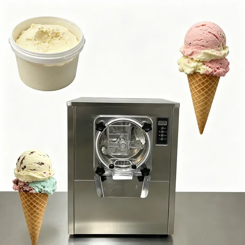 Commercial Stainless Steel Hard Ice Cream Machine New Type with Spherical Ice Cream Function Large Capacity Optional