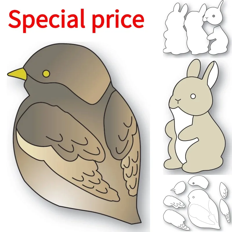 Sitting Sparrow Metal Cutting Dies for DIY Scrap booking Crafts Dies Cut Stencils Maker Photo Album Template Handmade Decoration