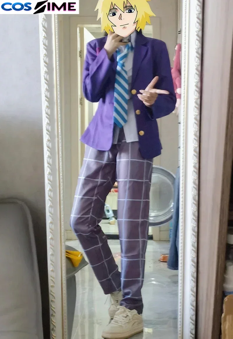 Anime Mob Psycho 100 Hanazawa Teruki Cosplay Party Coat Shirt Pants Halloween Carnival Uniforms Custom Made view 6