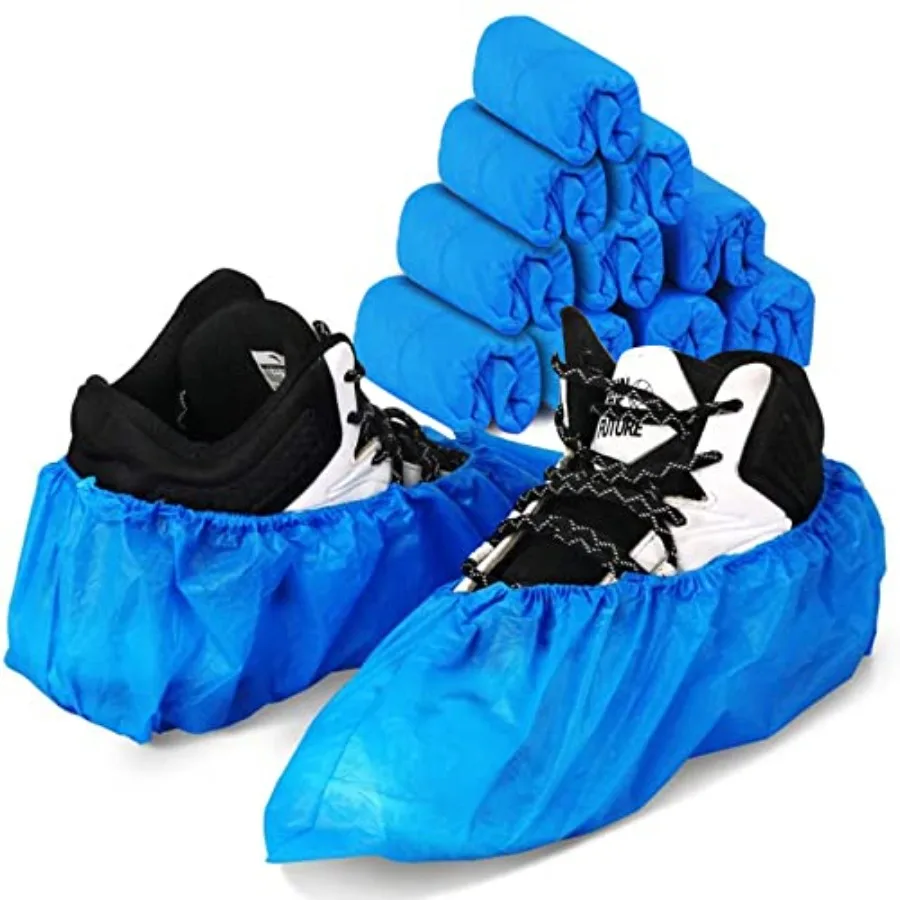 

Shoe Covers Disposable Boot Cover Waterproof, Dust proof, 100 Pack 50 Pairs,The Size Fit Most, Non-slip, Blue, Protect Your Sho