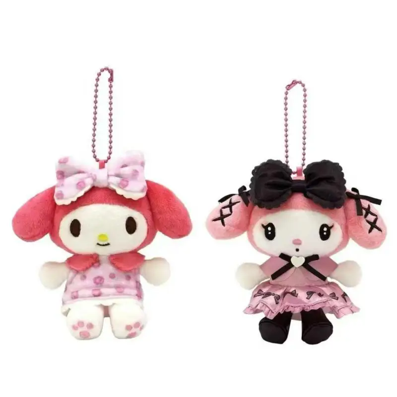 Sanrio lolita série brinquedo de pelúcia chaveiro dos desenhos animados olá kitty macio pelúcia boneca pingente chaveiro do carro mochila saco decoração presente do miúdo