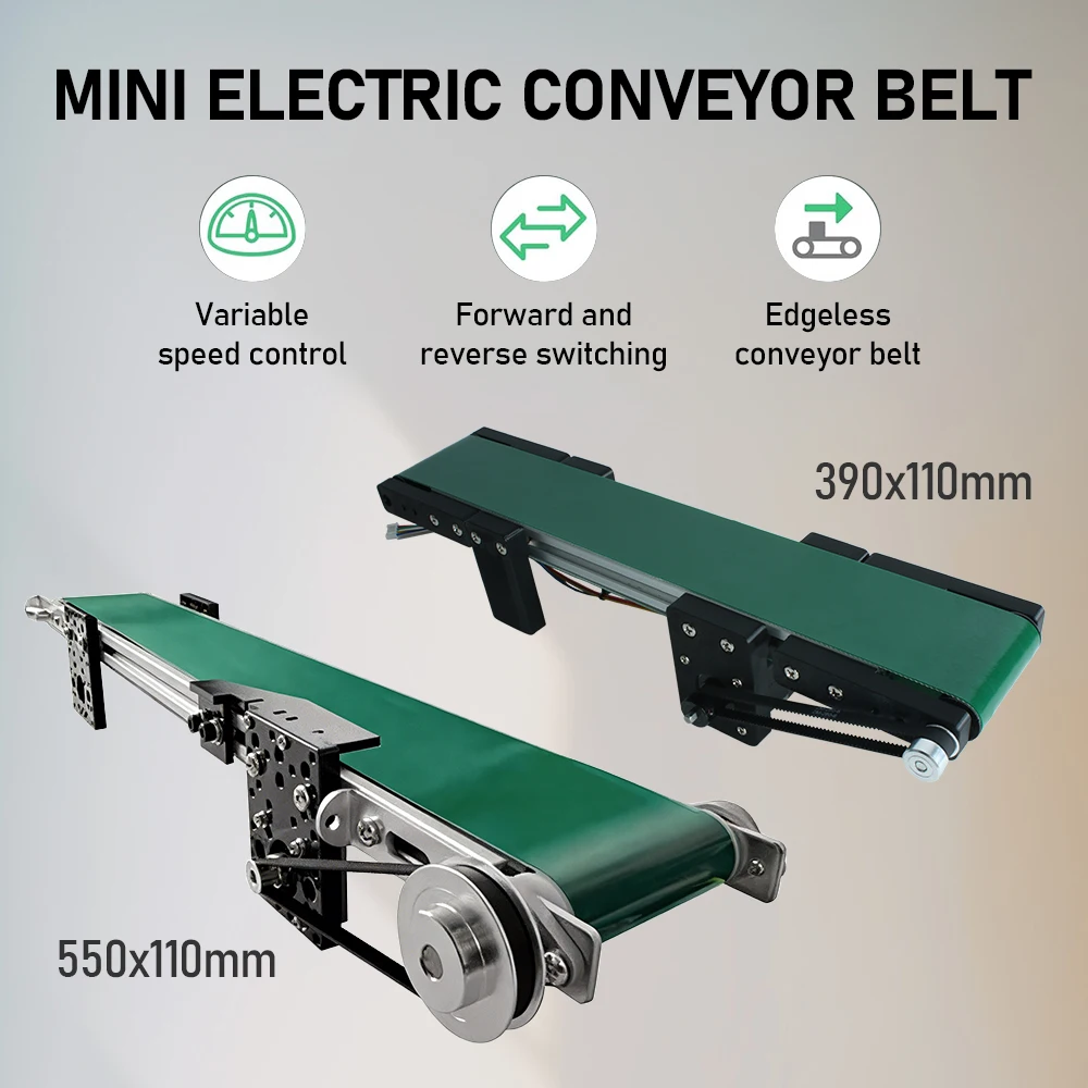 TUNGFULL Mini Desktop Conveyor Belt with Variable Speed Small Belt Conveyor System Portable Tabletop Conveyor for Industrial