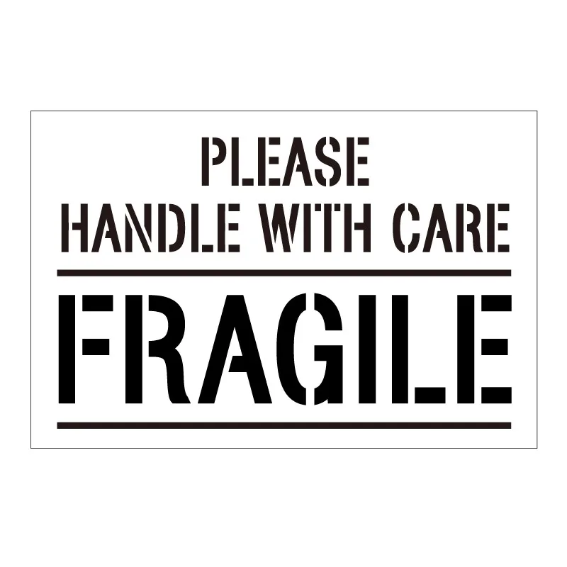 300pcs 6x4cm PLEASE HANDLE WITH CARE FRAGILE Shipping Safety Reminder Sticker Protect Cargo By Simple Damage Warning Label