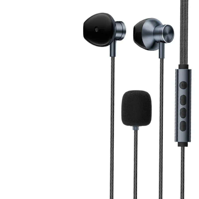 

Wired Karaoke earphones, headset microphone sound card singing integrated earphones