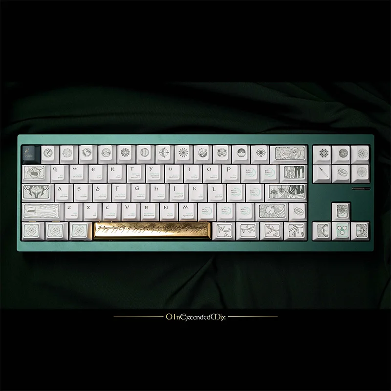 O1nem The Silmarillion Keycaps Mechanical Keyboard PBT Sublimation Magnetic Keycap 288 Keys Office Laptop Gamer PC Gaming Keycap