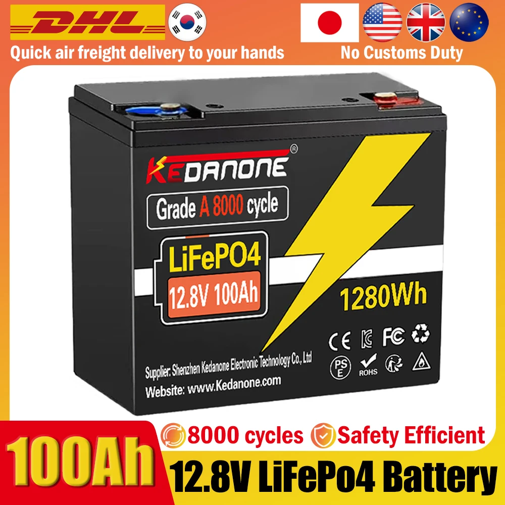 

12.8V 220Ah LiFePO4 iron phosphate battery with a built-in 120Ah management system, suitable for RVs, solar energy, boats