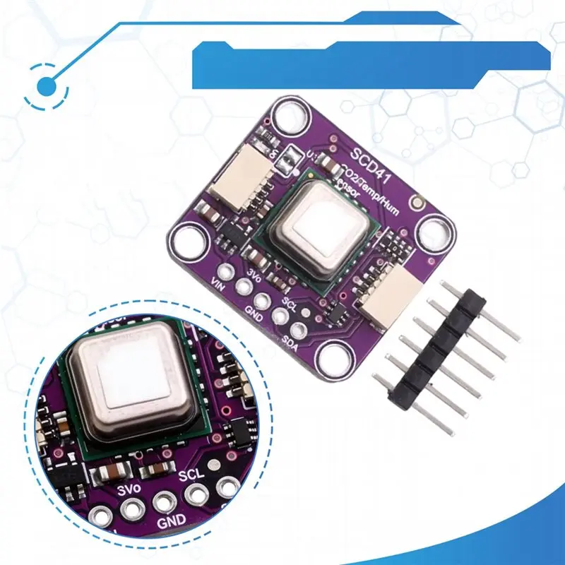 A97I-SCD41 CO2 Gas Sensor Module Carbon Dioxide Detection Including Temperature And Humidity I2C Interface Communication