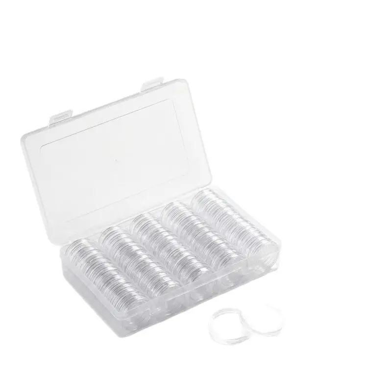 Transparente Münzschutzhülle 100 Stück Wasserdicht 27-30mm Kompatibel für Gedenkmünzsammlung Reisegebrauch – Detail 6